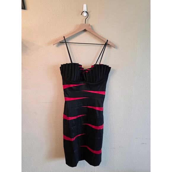 Betsy & Adam Women's Formal Dress SZ 6 Red Black Goth Vampire - Picture 1 of 7